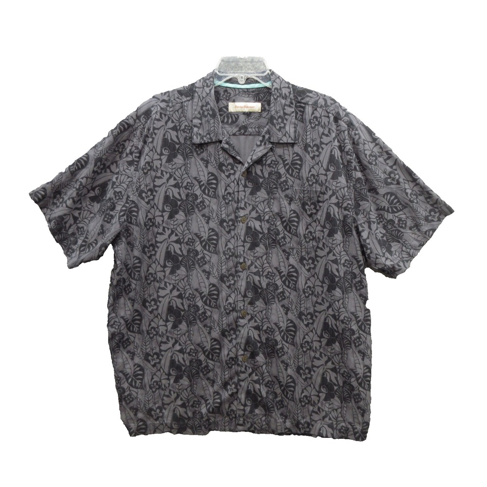 Tommy Bahama Mens Shirt Size XL Short Sleeve 100% Silk Camp Hawaiian Golf